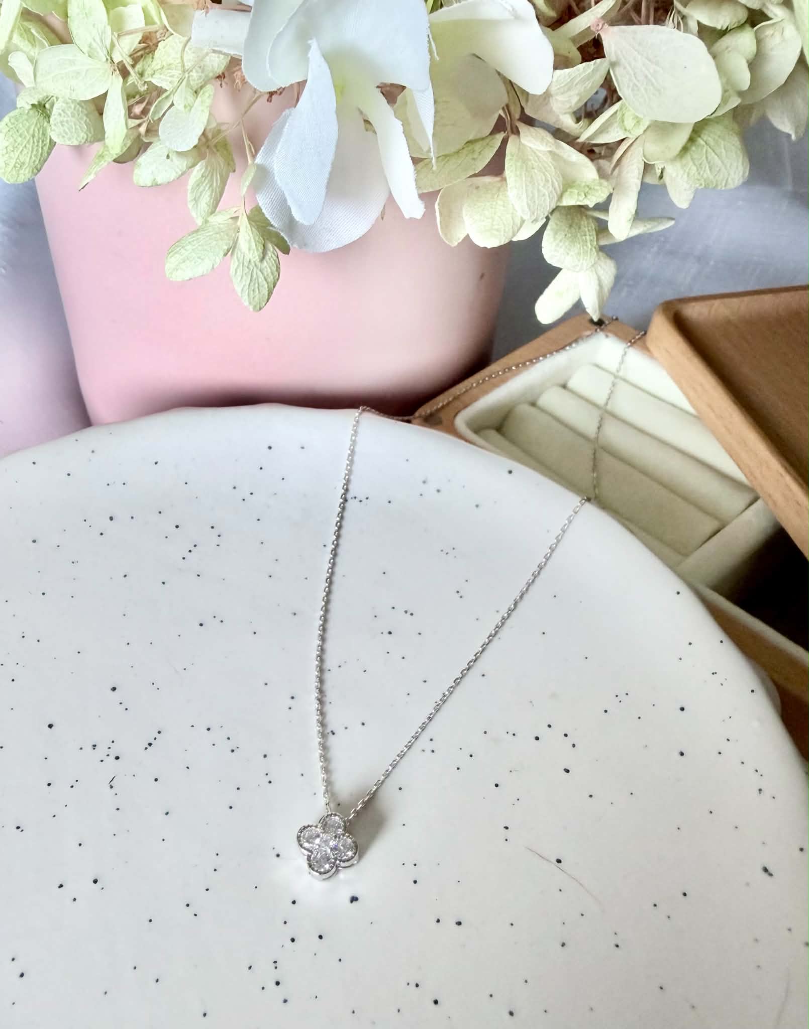 Sterling Silver Clover Necklace