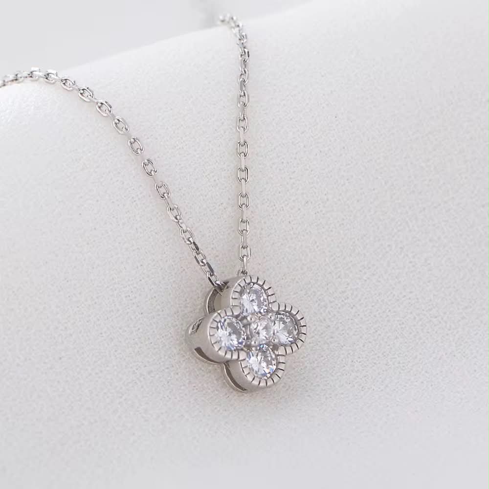 Sterling Silver Clover Necklace