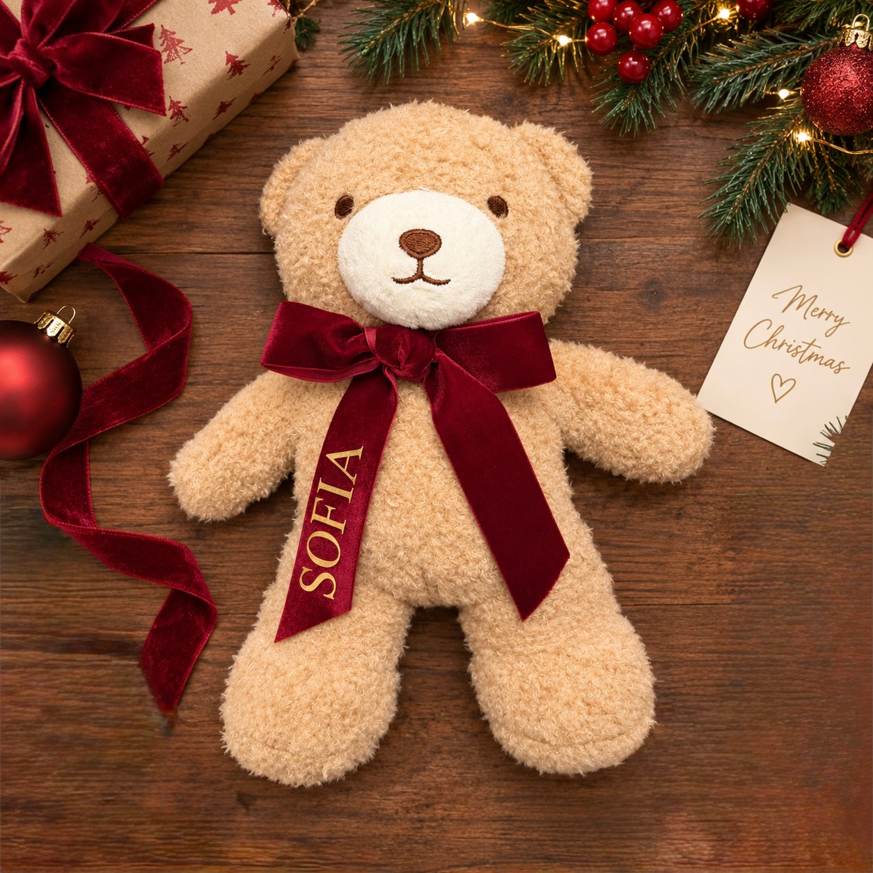 Personalised Christmas Teddy Bear Plush