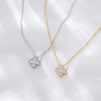 Sterling Silver Clover Necklace
