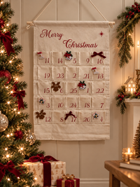 Christmas Advent Calender with Christmas Felt Decorations
