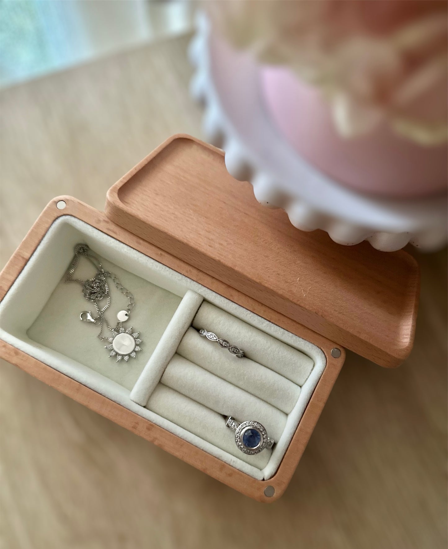 PETITE WOODEN JEWELLERY BOX