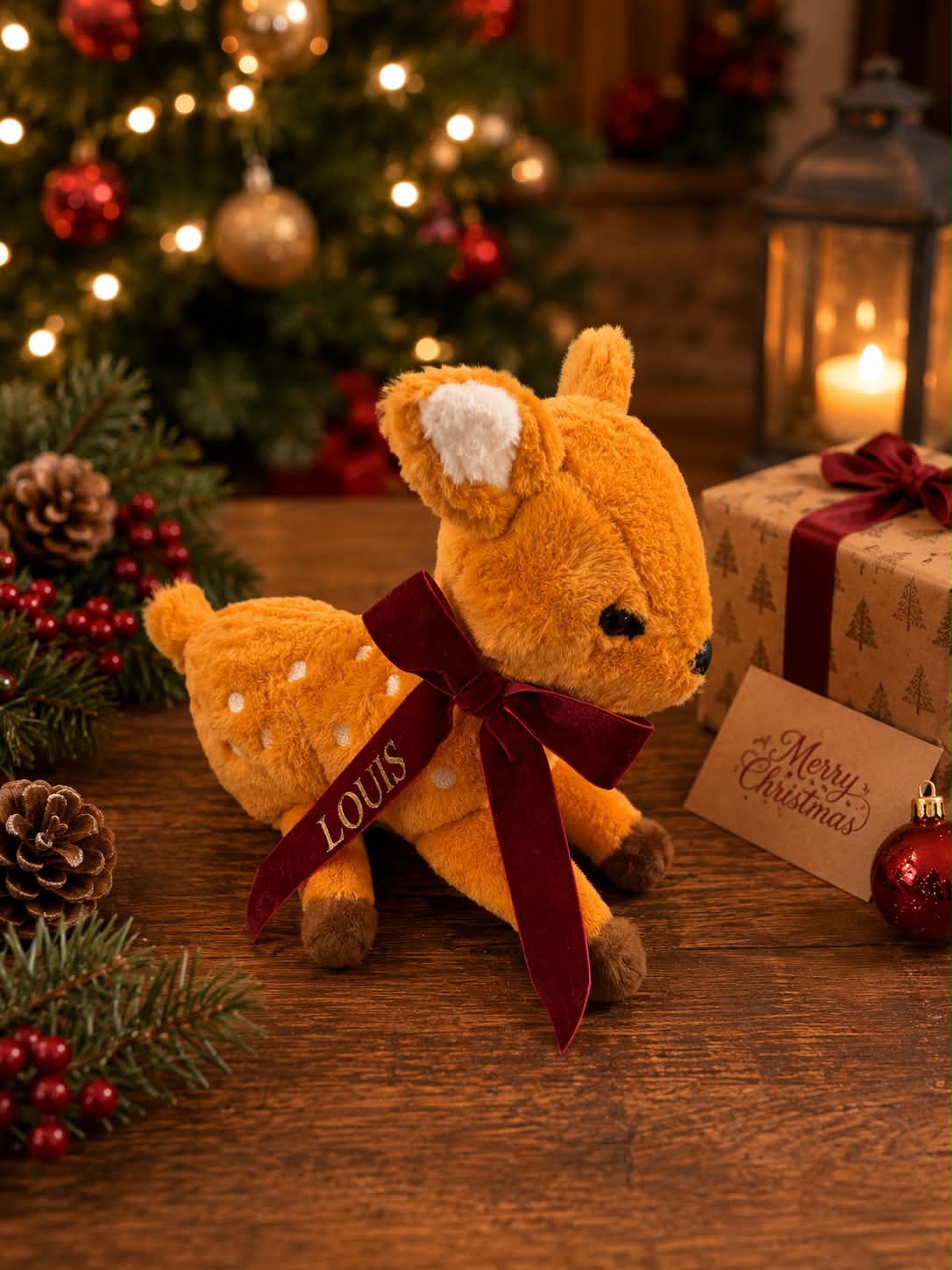 Personalised Christmas Reindeer Plush