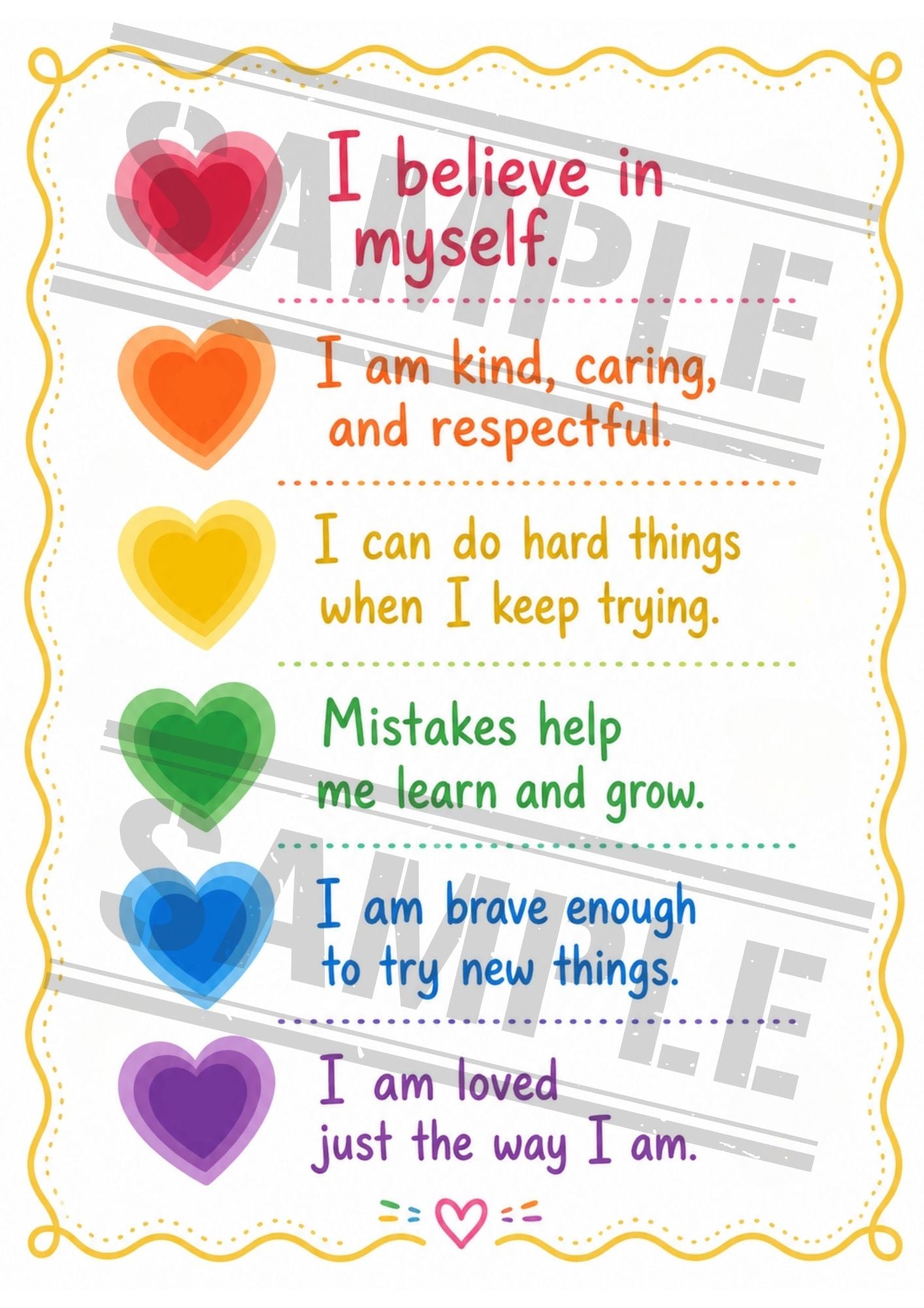 Affirmation Poster - Rainbow Downloadable