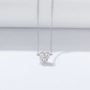 Sterling Silver Cubic Zirconia Heart Necklace