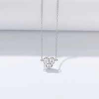 Sterling Silver Cubic Zirconia Heart Necklace