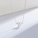 Sterling Silver Cubic Zirconia Heart Necklace