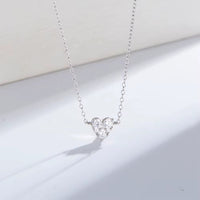 Sterling Silver Cubic Zirconia Heart Necklace