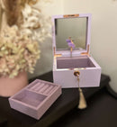 LAVENDER MUSICAL BALLERINA JEWELLERY BOX